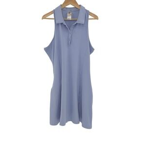 SDBT Sleeveless Polo‎ Dress XL Blue Performance Tennis Golf Athleisure Pockets